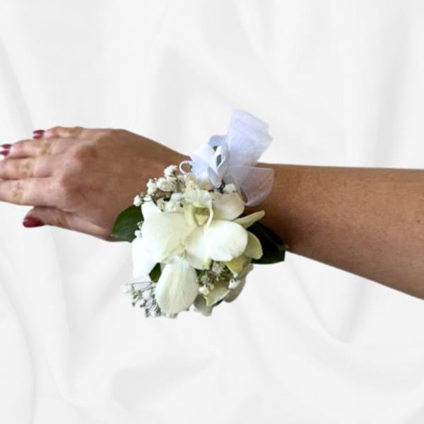 White Orchids Corsage