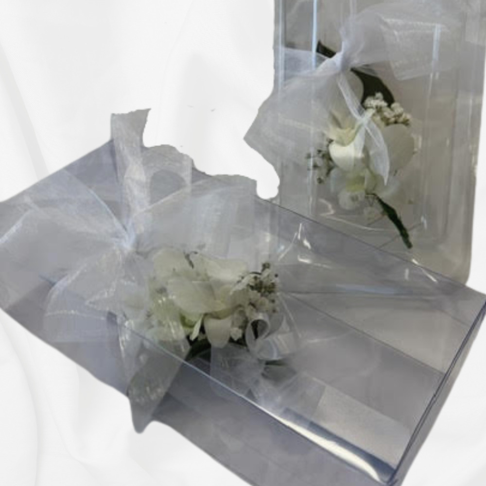 Pearl - White Orchid Corsage and Button Hole