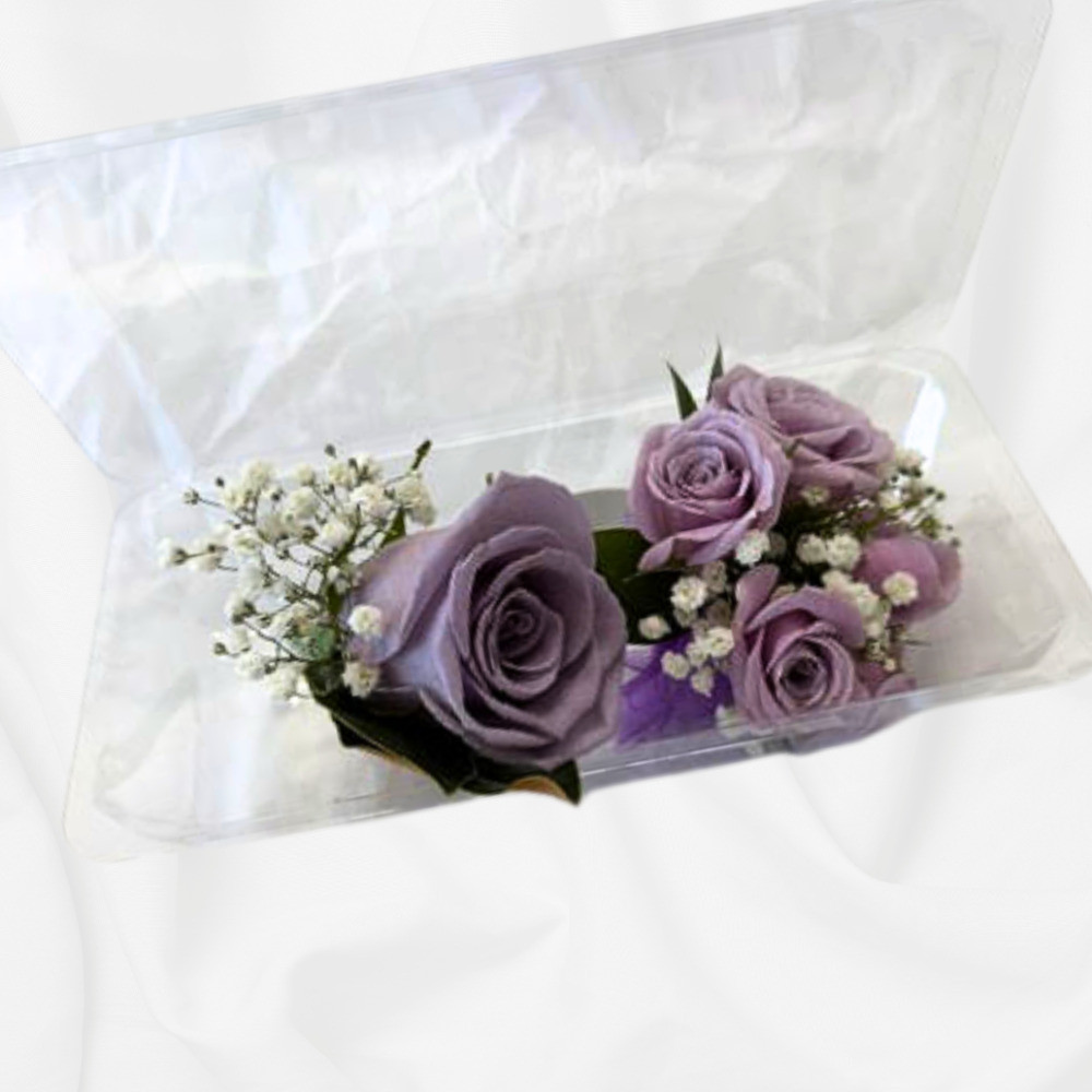 Amethyst - Purple Rose Corsage & Button hole