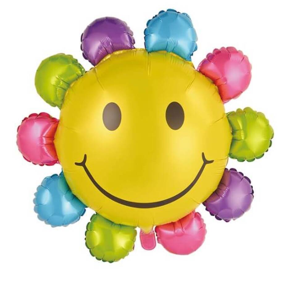 Giant Smiley Flower Foil Balloon